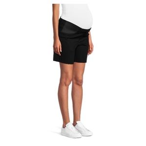 Time and Tru Women's Maternity Denim Bermuda Shorts in black, size XXL (20)
